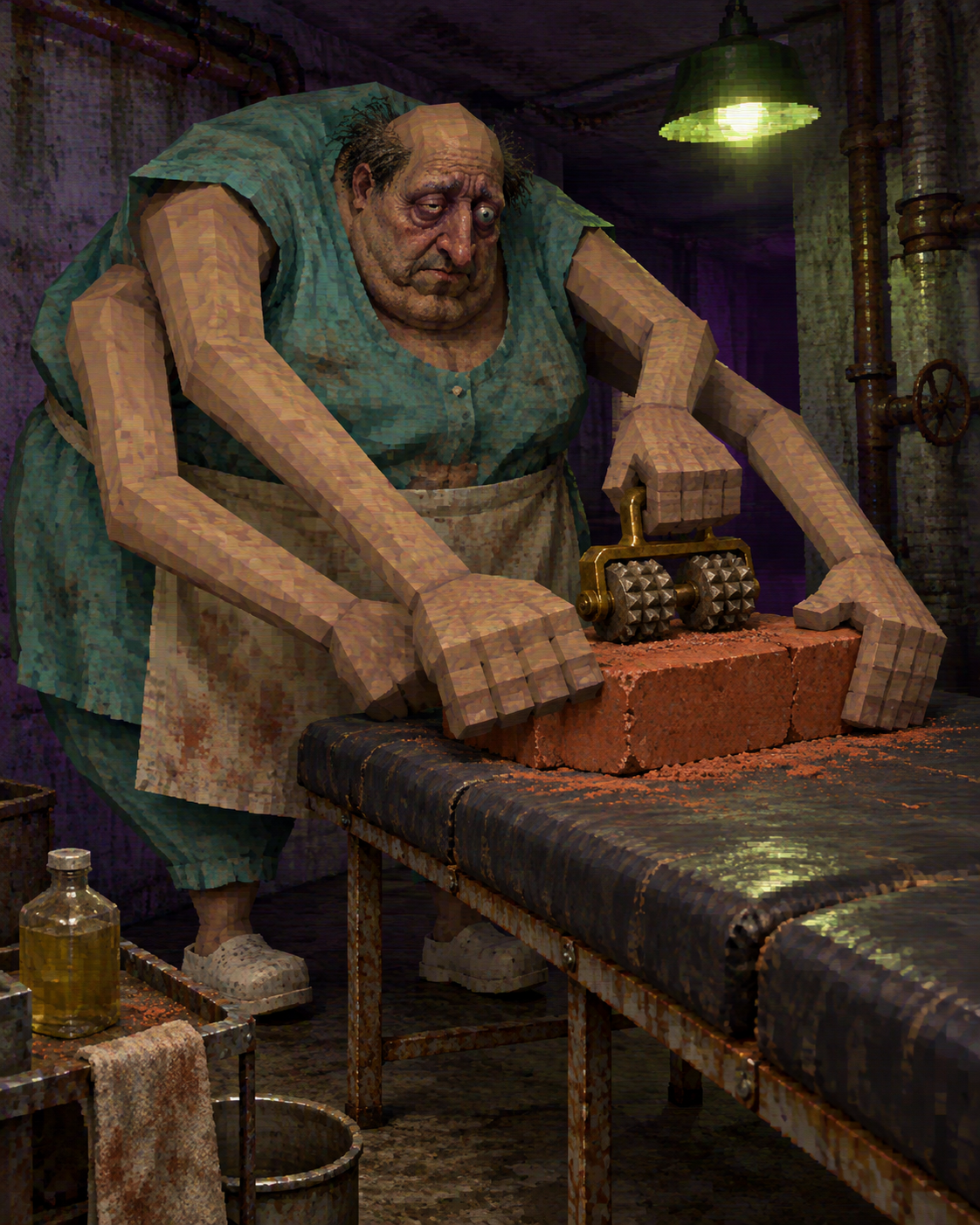 Массажист кирпичей role specimen
